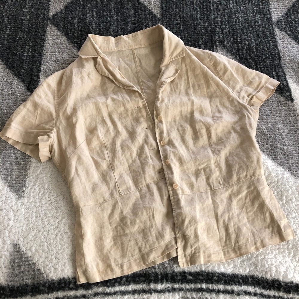 Linen button down